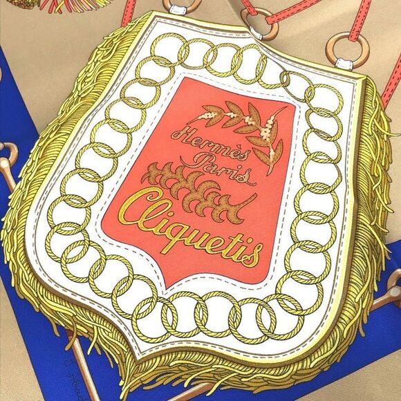 Hermes Scarf Carré 90 Carré 90 Silk Beige - Picture 5 of 7